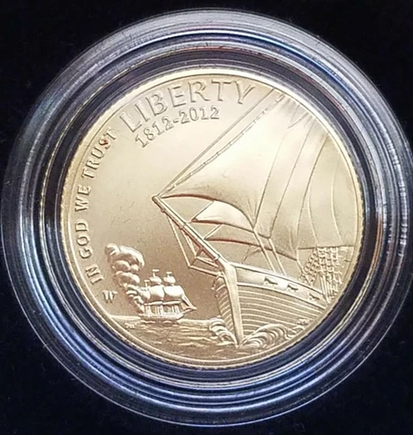 2012-W $5 Gold Uncirculated Star Spangled Banner Commemorative Coin Cover