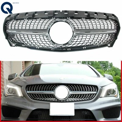 Parrilla Diamond Star negra para Mercedes Benz R117 W117 CLA CLA250 2013-2016 Foto 1 de 4