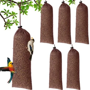 6 Pack Finch Sock Feeder Bird Feeder Seed Sack Mesh Feed Bag for Finch Thistle - Picture 1 of 7