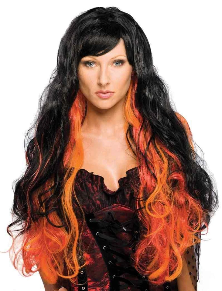 Fantasy Wig Long Curly Emo Punk Vampire Halloween Costume Accessory 3 COLORS - Image 1 of 1