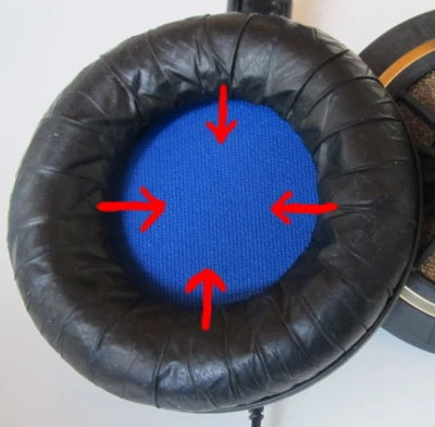 Sennheiser, Akustikstoff-Einlagen HD222/250/430/430II/480/518/520/520II/540/560 - Bild 1 von 4