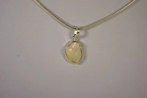Welo Äthiopien Opal Anhänger 925er Kette Collier Schmuck Halskette Heilstein NEU - Bild 1 von 4