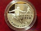 1996 Afghanistan Large Proof Silver World Cup Soccer France 500 A