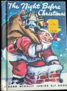 THE NIGHT BEFORE CHRISTMAS A RAND MCNALLY BOOK ELF JUNIOR 1956 - Picture 1 of 6