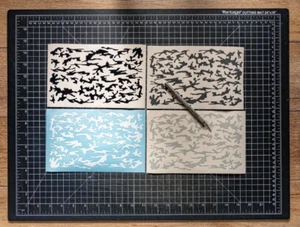 Multi Camo Decal Kit - 4x 8"x5" Sheets Vinyl RC Body Choose Your Colors - Picture 1 of 3