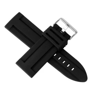 28/30mm Large Size Silicone Waterproof Watch Band Rubber Replacement Diver Strap - Picture 1 of 9