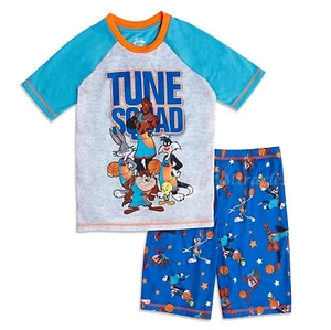 Space Jam A New Legacy 2 Boys Pajamas Shirt Shorts Set Tune Squad Size 4-12 Girl - Picture 1 of 3