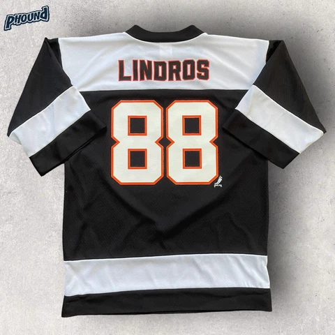 Eric Lindros #88 1990’s Logo 7 Philadelphia Flyers Hockey Jersey Youth XL NHLPA Cover