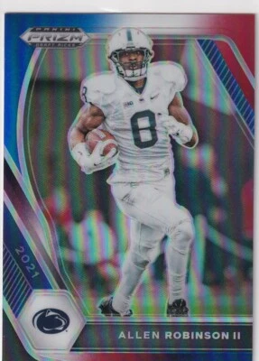 2021 PRIZMS RED WHITE BLUE ALLEN ROBINSON II CHICAGO BEARS DRAFT S3763 - Image 1 of 2