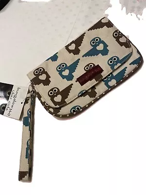 Bungalow 360  Owl  Print  Canvas Wristlet  Clutch - SO CUTE ,  NEW - Image 1 of 4