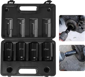 Crank Bolt Socket Set, 17MM, 21MM, 22MM, 27MM Harmonic Balancer Socket Set - Picture 1 of 9
