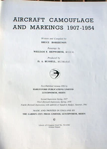 AVIATION/CAMOUFLAGE AND MARKINGS/1907-1954/B.ROBERTSON/1961/BONNE DOCUMENTATION - Picture 1 of 3