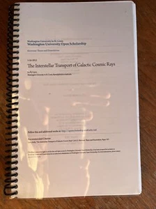 Interstellar Transport of Galactic Cosmic Rays by Kelly Lave 2012 Spiral PB Book - Picture 1 of 12