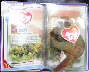 Ty McDonalds Teenie Beanie Baby Steg the Stegosaurus Dinosaur 2000 Vintage - Picture 1 of 11