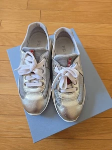 EUC Damen Prada America’s Cup Weiß Silber Gr. 37 - Bild 1 von 11