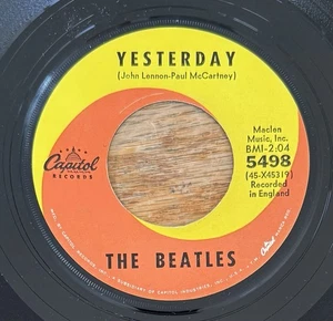 Beatles Yesterday Act Naturally Capitol 5498 45rpm W/Subsidiary Perimeter Print - Picture 1 of 6