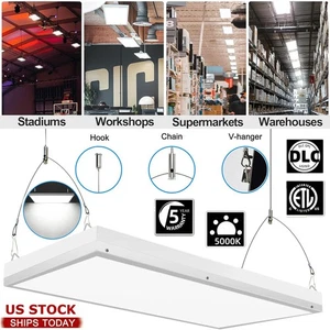 2FT LED Linear High Bay Shop Lights, 100 Watts LED Workshop Lights, 16000 Lumens - Picture 1 of 19