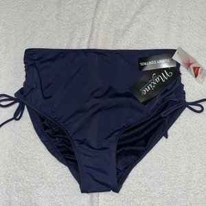 NWT Maxine of Hollywood Swimsuit Bottom Navy Size 16 Tummy Control - Picture 1 of 5