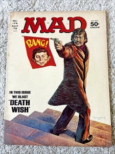 Mad Magazine Vol 1 No 174 April 1975 We Blast Death Wish Satire Humor Vintage - Picture 1 of 9