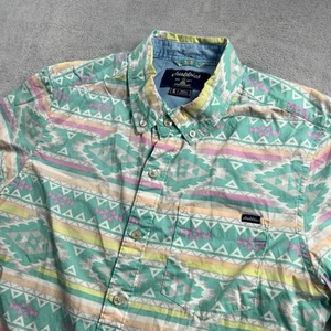 Chubbies En Fuego Wild Friday Shirt Men's Size S Aztec Colors Pocket Vibrant SS - Picture 1 of 7