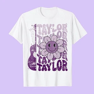 NWT Kids White & Purple Taylor Swift Tshirt - M - Picture 1 of 2