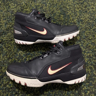 2003 NIKE AIR ZOOM GENERATION LEBRON JAMES Sneakers 308214-011 BLACK WHITE Sz 10 - Image 1 of 4