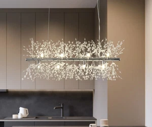 Adessa Pendant Light Kitchen Island Ceiling Pendant 12 Light Silver  - Picture 1 of 7