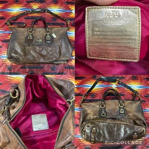 Bolso de hombro grande de cuero marrón COACH L0882-12949 - Imagen 1 de 24
