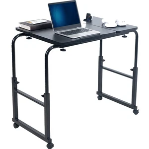 VIVO Black Mobile Height Adjustable Desk for Kids and Adults - Picture 1 of 8