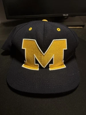 Vintage Zephyr Michigan Wolverines Snapback Hat Big M Logo Teeth Brim Embroidery - Image 1 of 4
