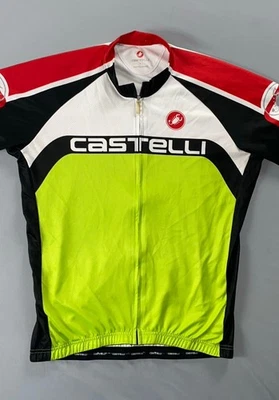 Jersey de ciclismo Castelli manga corta cremallera completa. Amarillo neón, XL para hombre. Usado en excelente estado!! Foto 1 de 4