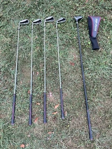 Top flight LH Golf Clubs Set Of #6,7,8,W And One Driver With Cover EUC!! - Picture 1 of 7