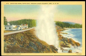 CARTOLINA AUTOSTRADA DEPOE BAY, COSTA OREGON - Foto 1 di 1