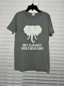 Only Elephants Should Wear Ivory Adult Unisex Tee - Imagen 1 de 4