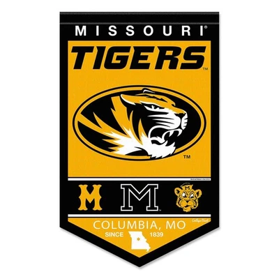 Banderín de historia con logotipo de herencia de los Tigres de Missouri Foto 1 de 4