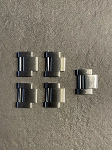 Armbanduhr Uhr Glied Edelstahl Matt Poliert 16mm Breit 14mm Lang - Bild 1 von 8