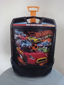 Hot Wheels Carry Case 100 Car Storage Organize Travel Wheels Telescoping Handle - Picture 1 of 11