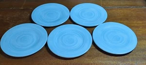 Tommy Bahama Teal Turquoise Melamine Appetizer Dessert Plates Set of 5, NICE - Picture 1 of 3