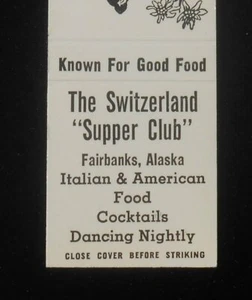 Club de Cena Suiza Años 60 Comida Italiana y Americana Baile Fairbanks AK - Imagen 1 de 1