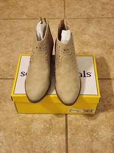 Seven Dials neue beige Damen-Booties 10M Yuna Blockabsatz - Bild 1 von 9