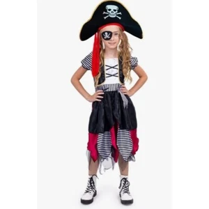 NWT Dress Up America Pirate Girls Dress Costume Set XL - Picture 1 of 5