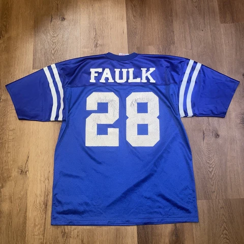 Indianapolis Colts Jersey Marshall Faulk Vintage 90s NFL vtg Football Mens Large Cover