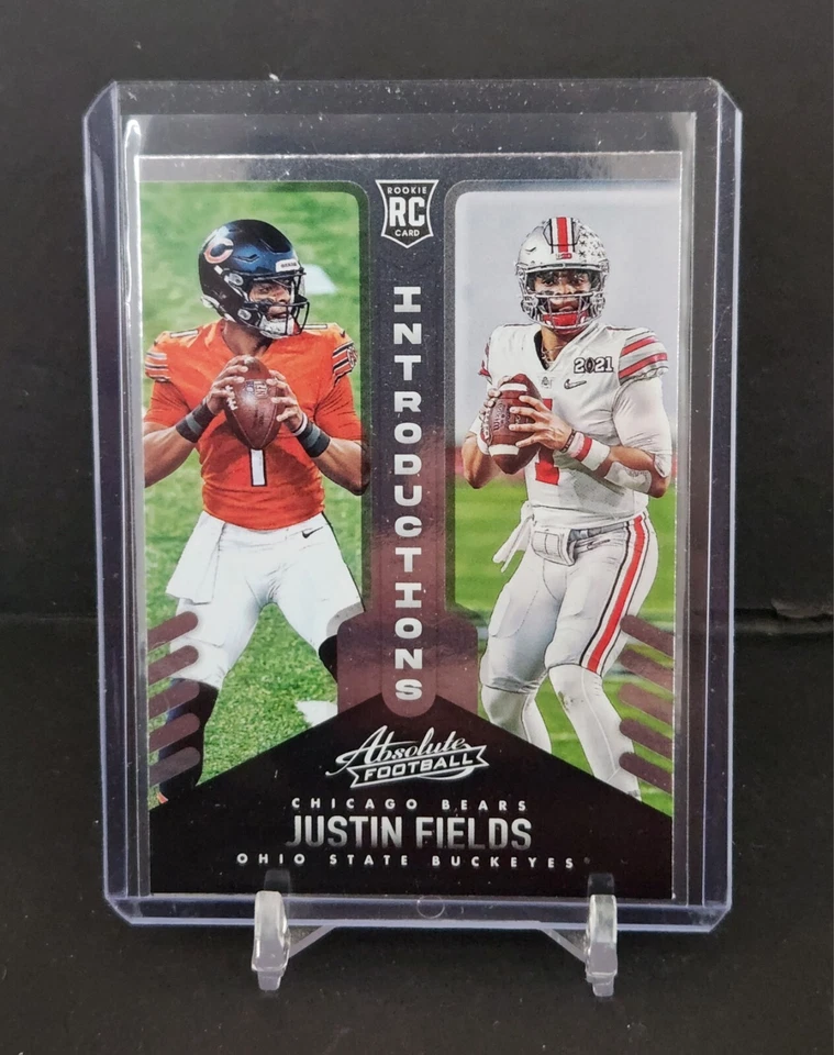 2021 Panini Absolute Football Introductions Justin Fields Rookie Card #INT-8 - Image 1 of 2