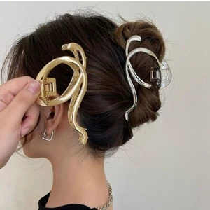 Geometric Silver Metal Hairpin Irregular Hairpins Hair Claw Clip Hair Clamps - Picture 1 of 20