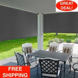 96X72 Window Shade Exterior Solar Roll Up Patio Curtain Screen Treatment Blind - Picture 1 of 24