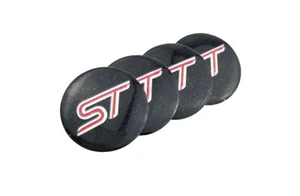 ST Car Wheel Centre Sticker Hub Cap Emblem Badge Decal 4pcs 56mm Diameter - Picture 1 of 6