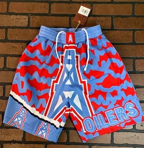 Houston Oilers Mitchell & Ness Jumbotron 2.0 sublimierte Basketballshorts ~ neu ~ - Bild 1 von 5