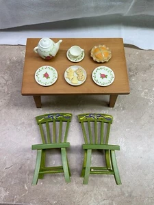 Angelina Ballerina American Girl 2000 Kitchen Furniture Table Chairs Tea Set - Picture 1 of 18