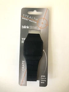 Blink Time Loot Crate Stealth Digital Wristwatch Black Buckle Band Needs Battery - Picture 1 of 6