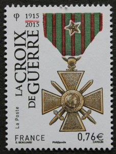 Timbre - FRANCE - La Croix de Guerre - YT4942 - Neuf ** - 2015 - Picture 1 of 1